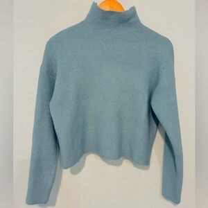 Women's High-Neck Gray Sweater
